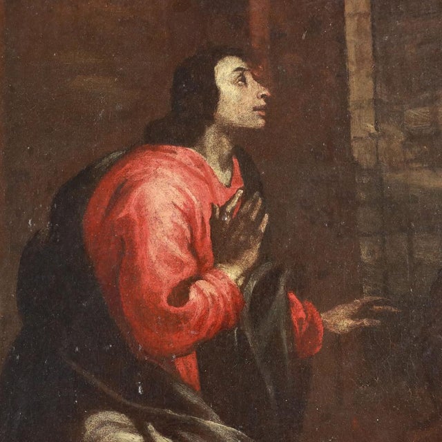 Italian Artist, Daniel in the Lions' Den, Oil on Canvas, Framed For Sale - Image 4 of 13