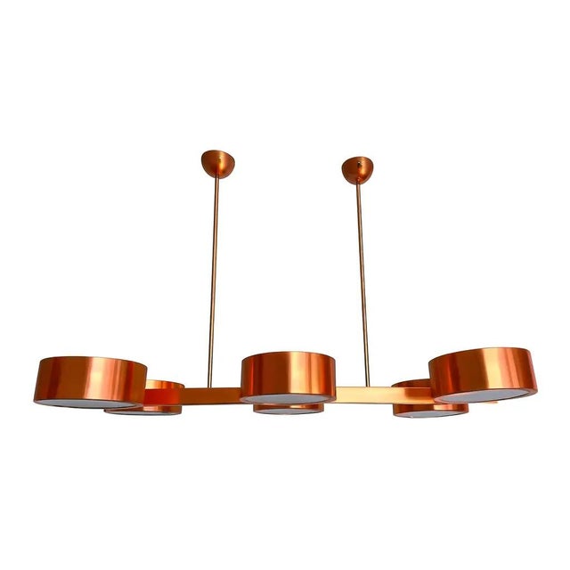 Contemporary Rectangular Polished Copper Chandelier by Simoeng For Sale - Image 3 of 7