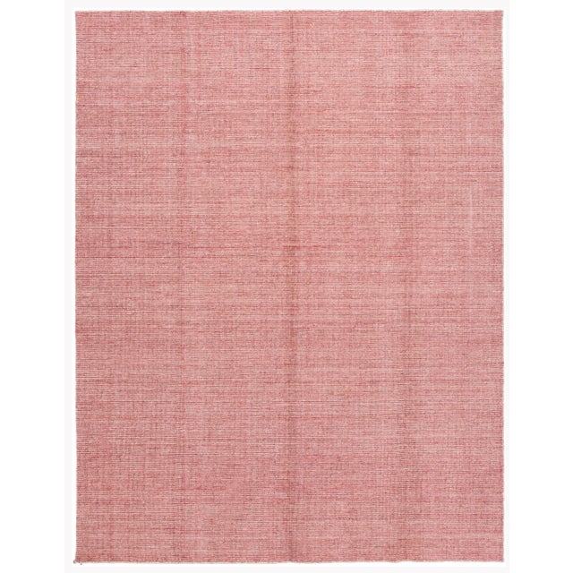 Apadana Red Modern Bamboo/Silk and Wool Boho Handmade Rug For Sale In New York - Image 6 of 6