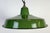 Industrial Green Enamel Factory Pendant Lamp, 1960s For Sale - Image 6 of 17