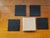 American Set of 4 Vintage Woven Leather Drink Coasters in Holder For Sale - Image 3 of 3