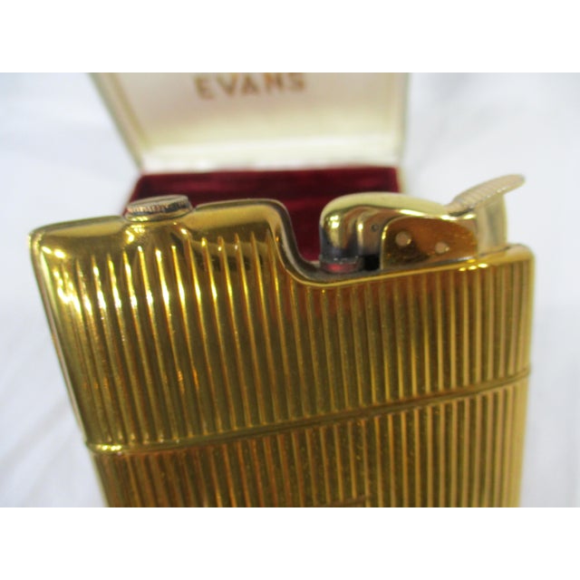 Dunhill Styled Evans Gold Toned Cigarette Case With Lighter For Sale In Cincinnati - Image 6 of 12