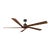 Sean Lavin by Visual Comfort Fan Aspen 70" Ceiling Fan in Aged Pewter and Dark Walnut For Sale