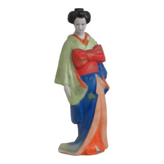 House of Koshu Porcelain Geisha Figurine Empty Sake Decanter Made in Japan 5049b For Sale