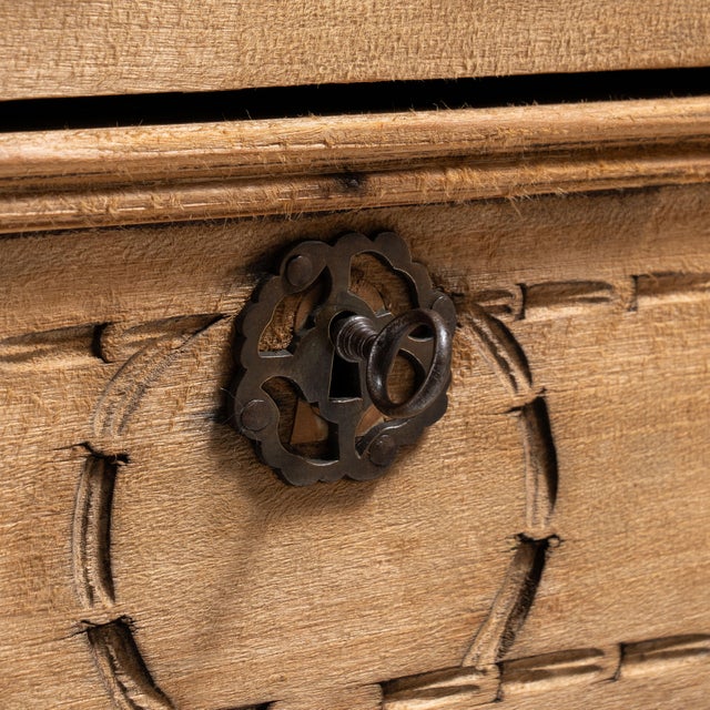 Beige Early 20th Century Beige French Carved Chest of Drawers For Sale - Image 8 of 15