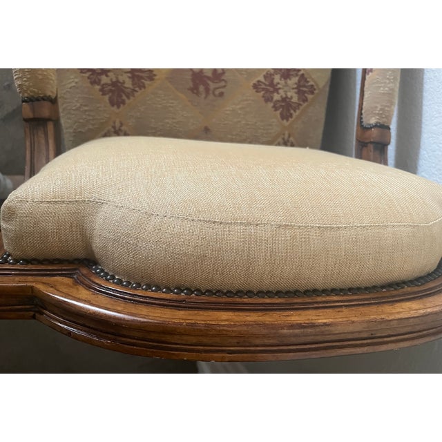 Wood 1990s Attributed to Nancy Corzine Josephine "Lounge" Chair With Id Collection Fabric For Sale - Image 7 of 9