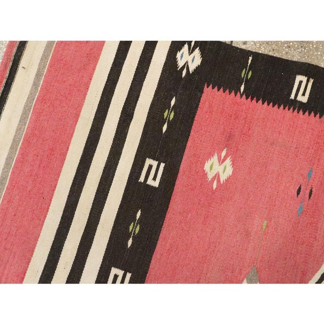 Mid 20th Century Galerie Shabab Collection Rustic Southwestern Style North American Navajo Tribal Accent Rug, Circa 1940 For Sale - Image 5 of 8