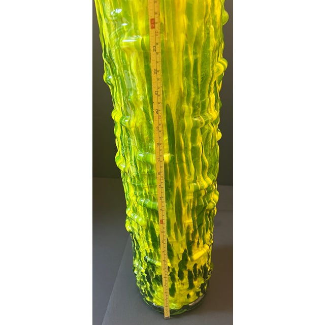 1990s Modern, Contemporary Hand-Blown Vase. Large Art Glass For Sale - Image 10 of 14