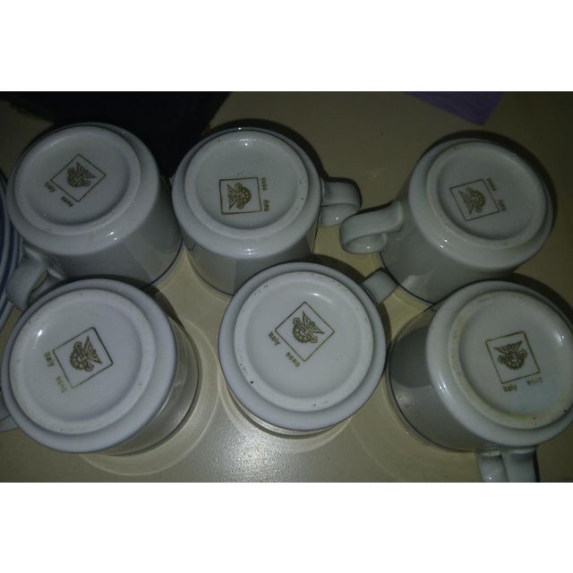 Mid-Century Modern Mid- Century Richard Ginori Demitasse Cups and Saucers 12 Pc For Sale - Image 3 of 5