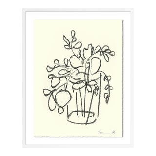 House Plant by Dan Hobday in White Frame, Large Art Print For Sale