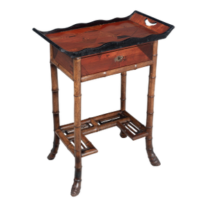 19th Century French Japonisme Bamboo Side Table