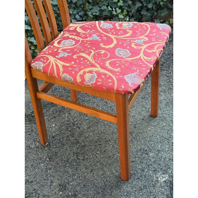 Set of 10 Ims SRL Italian Mid-Century Modern Teak Wood Dining Chairs For Sale - Image 9 of 10