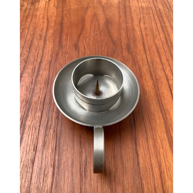 Vintage German Pewter Candleholder from Wall, 1970s For Sale - Image 3 of 17