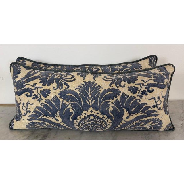 Renaissance Custom Fortuny Lumbar Pillows by Melissa Levinson, Linen & Cotton, Usa For Sale - Image 3 of 14