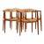 Hans Wegner for Johannes Hansen Jh 501 Mid Century Cane and Teak Dining Chairs - Set of 4 For Sale