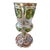 Antique Moser Bohemian Glass Raised Gold Glass Goblet For Sale