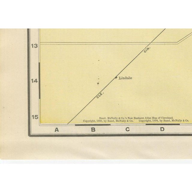 Black Antique Map of Cleveland The Forest City by Ran McNally, 1899 For Sale - Image 8 of 12