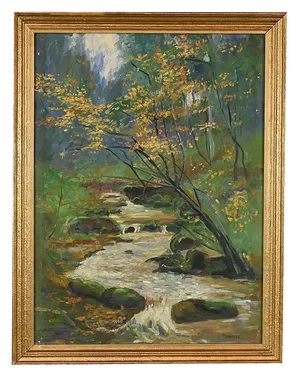 A. Markowicz, Stream in Forest, Early 20th Century, Oil on Canvas