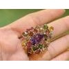 Bochic "Orient" Vintage Amethyst & Multi Tourmaline Ring 18K Gold & Silver For Sale - Image 16 of 18