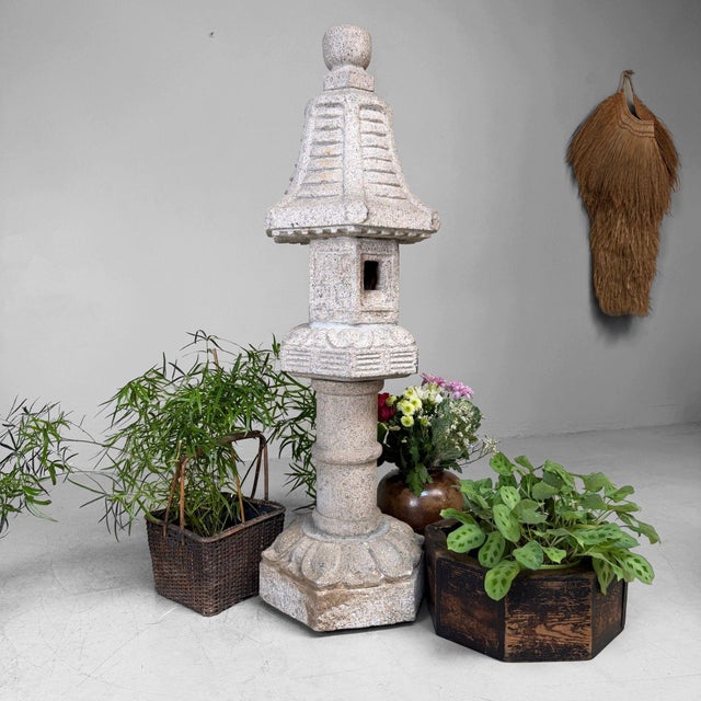 Stone Granite Kasuga Garden Lantern, Japan, 1970s For Sale - Image 7 of 15