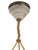 Early 20th Century Hand Carved French White+ Grey Alabaster W/Carved Detail, Alabaster Canopy +Cord For Sale - Image 4 of 16