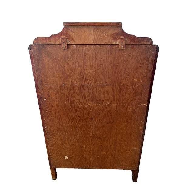 1920s Gorgeous Art Deco Dresser Chest, Rare Five Drawers, Bakelite and Brass Pulls, Waterfall Top For Sale - Image 11 of 11