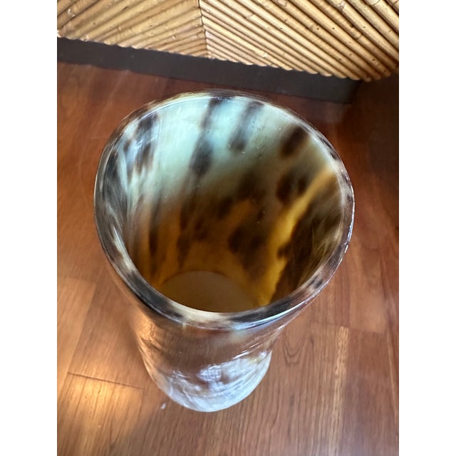 Vintage Italian Natural Horn Vase -Extra Large For Sale - Image 10 of 12
