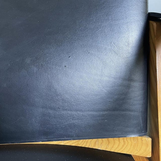 Italian Kiu Armchair in Wood and Black Leather from Luxoritalia, 2010s For Sale - Image 16 of 18