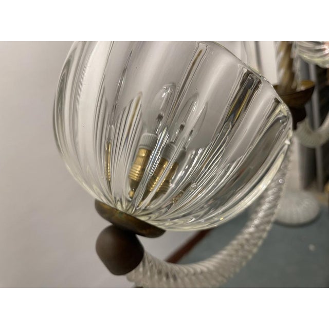 Art Deco Murano Glass Light Pendant by Ercole Barovier for Murano, 1940s For Sale - Image 7 of 18