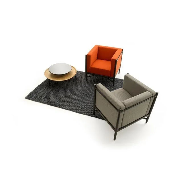 Contemporary Loka Lounge Armchair in Orange by Colé Italia For Sale - Image 3 of 7