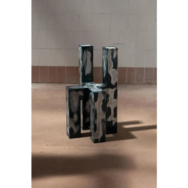 Chapa y Pintura Shanded Steel Seat by Mut Design Dimensions: D 25 x W 25 x H 45 cm. Materials: Steel, Shanded , Coated...