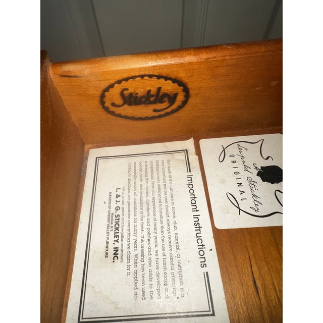 Vintage Mid-Century L. & j.g. Stickley Cherry Valley Nightstand – Fully Restored With Authentic Keeler Hardware For Sale - Image 9 of 11