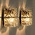 Metal Vintage Square Crystal and Silver Chrome Sconce from Kinkeldey, 1970 For Sale - Image 7 of 12