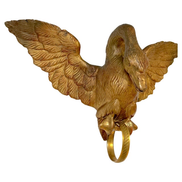 19th C. French Giltwood, Ormolu Swan Bed Corona, Circle Desmalter/ Krieger For Sale - Image 12 of 18