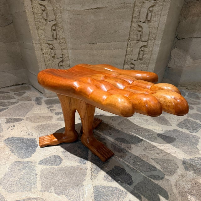 Surrealist Hand-Foot Occasional Table in Mahogany by Pedro Friedeberg For Sale - Image 11 of 11