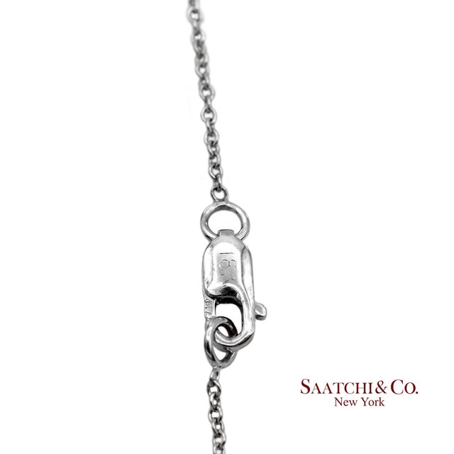 Silver 18k(750) White Gold Natural Diamond Leaf Shape Pendant Necklace With Chain For Sale - Image 8 of 13