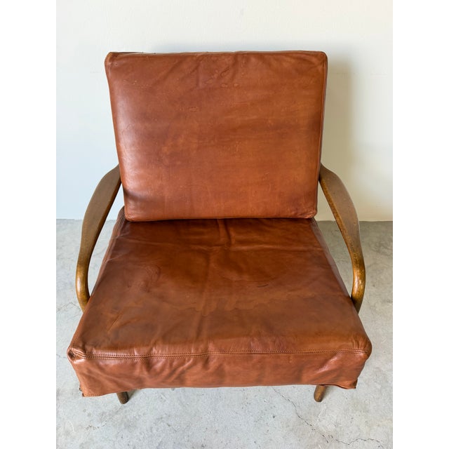 1950s 1950’s Mid Century Adrian Pearsall Style Lounge Danish Leather Chair - Made in DenMark For Sale - Image 5 of 18