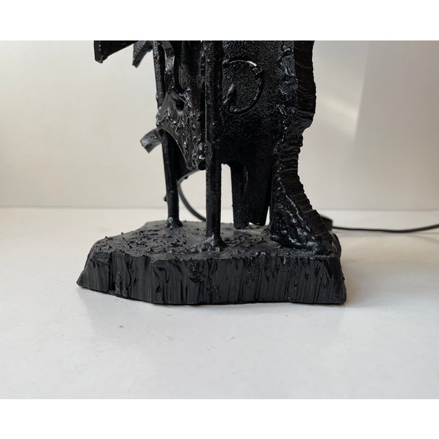 Sculptural Brutalist Steel Table Lamp in the style of Harry Balmer, 1970s For Sale - Image 10 of 15