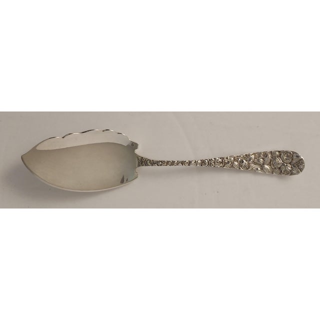 Antique 925 Baltimore Rose Jelly Server With Waterford Crystal Jelly