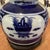 Chinese Antique Chinese Export Blue & White Porcelain Teapot W/Wire Bail Handles Qing Dynasty Stamped on Wood Base For Sale - Image 3 of 12