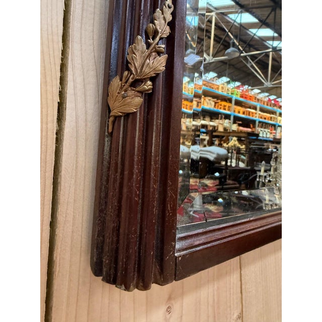 Louis XVI Style Mahogany and Gilt Mirror, 1950s For Sale - Image 6 of 9