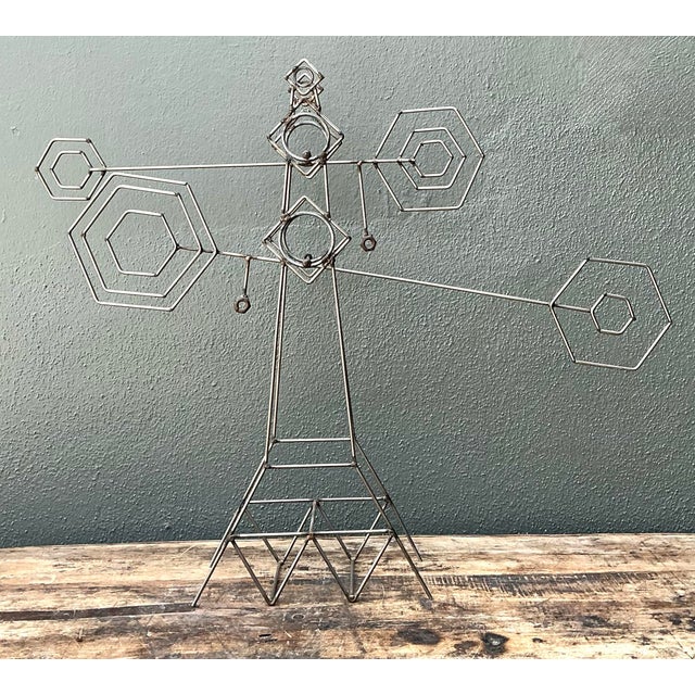 Vintage Abstract Geometric Kinetic Sculpture For Sale - Image 9 of 12