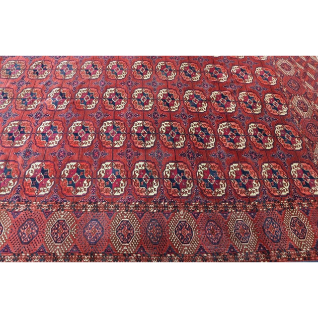 Antique Turkoman Tekke Main Carpet, Mid 19th Century For Sale In Chicago - Image 6 of 13