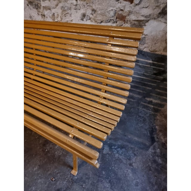 Rustic Mid-Century French Pine Garden Bench, 1960s For Sale - Image 3 of 18