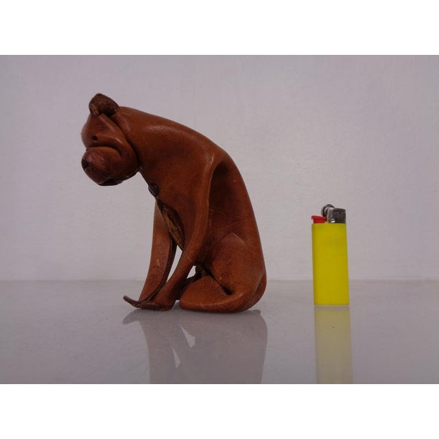 1960s Handmade Leather Boxer Dog from Deru Wiesbaden, Germany, 1960s For Sale - Image 5 of 18