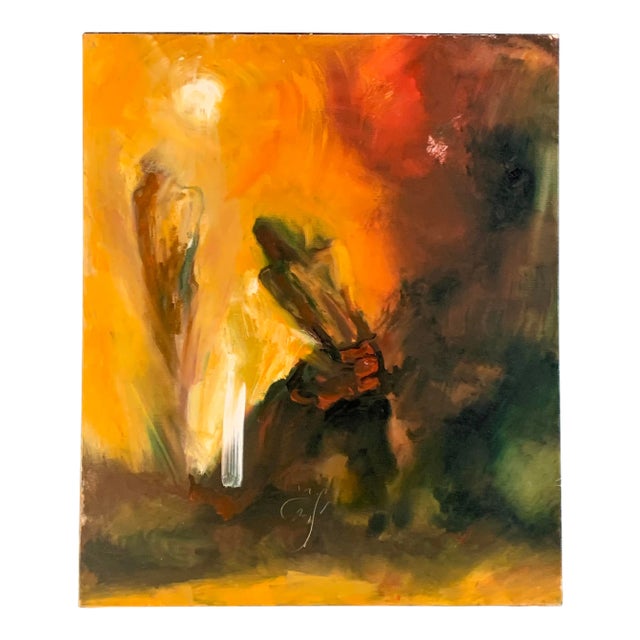 Contemporary Original Abstract by Listed Hungarian Artist István Csizmadia For Sale