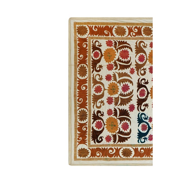 Flower Suzani Tapestry - Wall Decor For Sale - Image 4 of 9