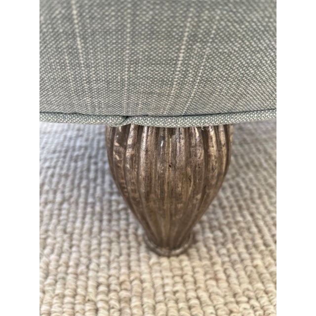 1990s 1990s Rose Tarlow London Oval Slipper Chair and Ottoman For Sale - Image 5 of 8