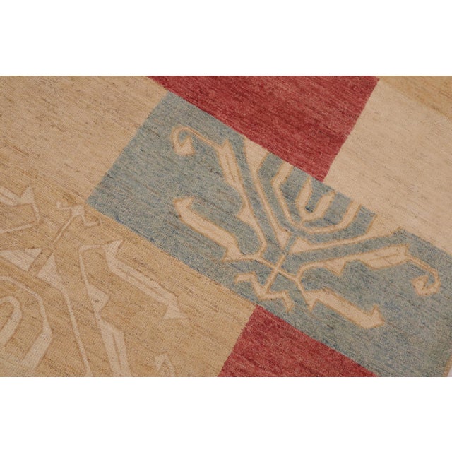 Boho Chic Gabbeh Tan/Beige Wool Rug - 9'0'' X 11'0'' For Sale In New York - Image 6 of 10