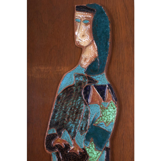 Pair of MCM Ceramic Wall Art - Attributed to Artist Harris G Strong For Sale - Image 6 of 17